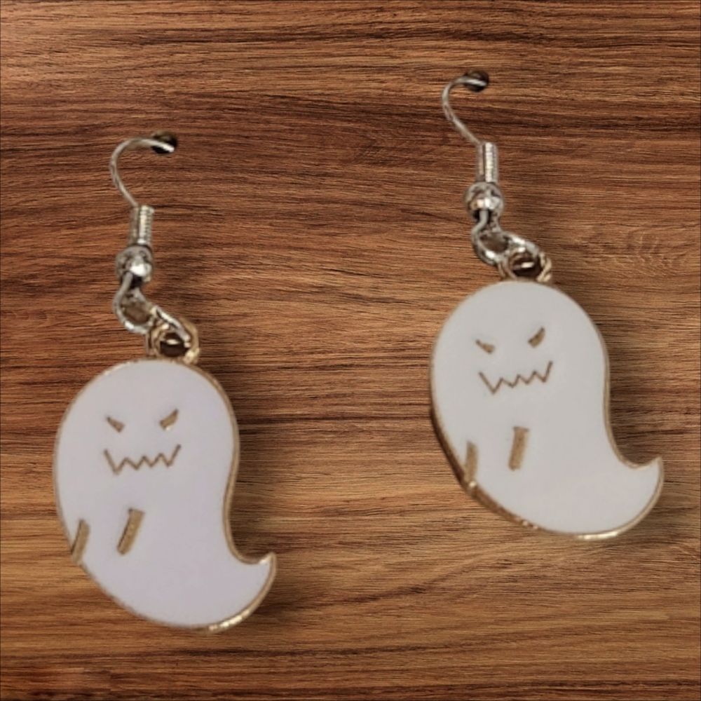 White Ghost Earrings